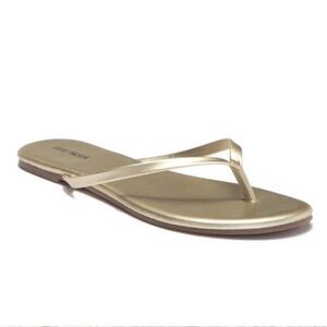 Steve Madden Tay Gold Flip Flop Sandals New
